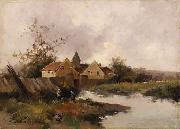 Eugene Galien-Laloue Village au Bord de Eau Germany oil painting artist